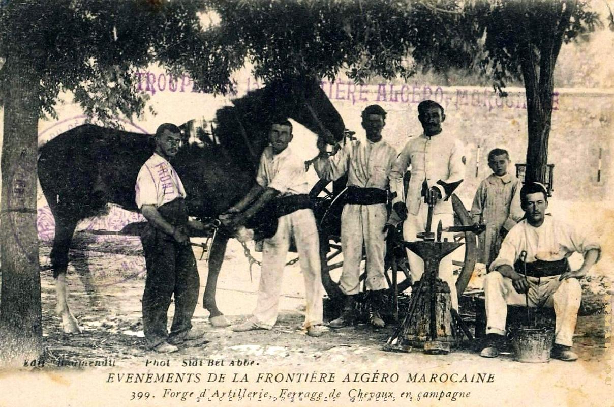 Marnia - Artillerie - Ferrage Chevaux  en campagne - 1909.jpg
